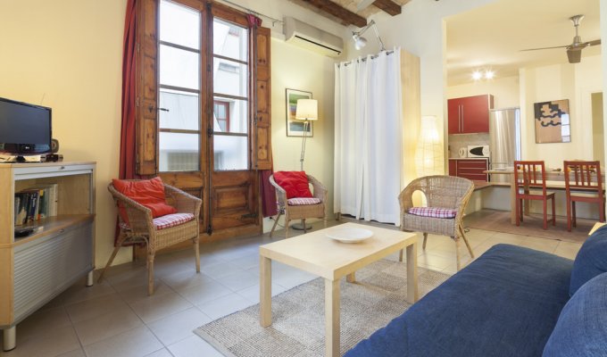 Location appartement barcelone Las Ramblas Wifi climatisation balcon