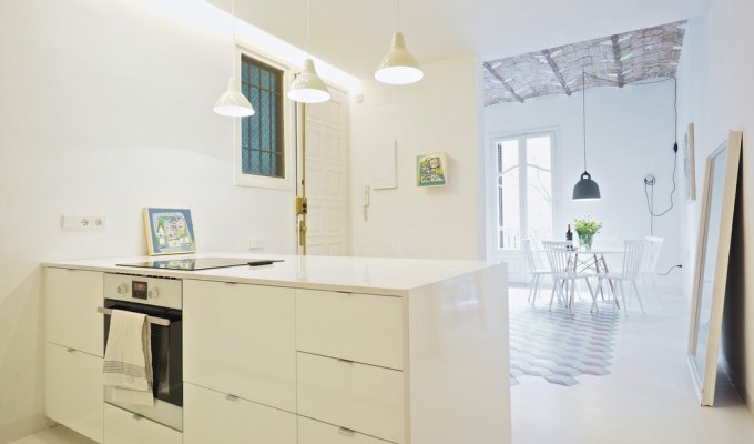 Location appartement barcelone Eixample balcon Wifi 