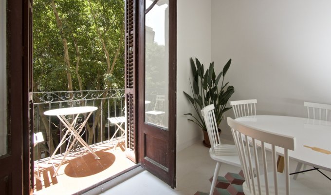 Location appartement barcelone Eixample balcon Wifi 
