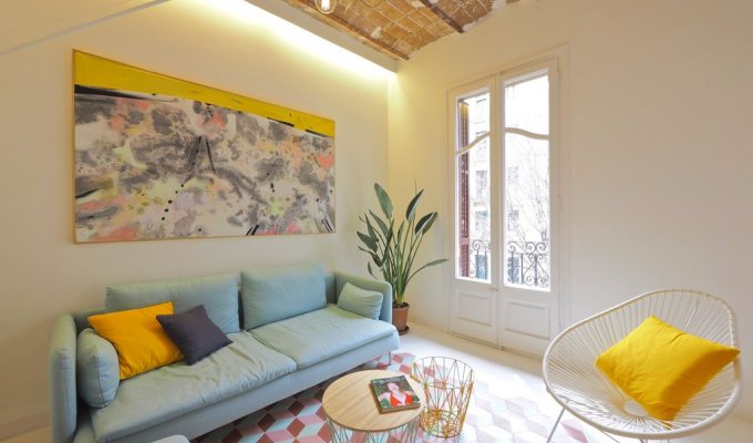 Location appartement barcelone Eixample balcon Wifi 