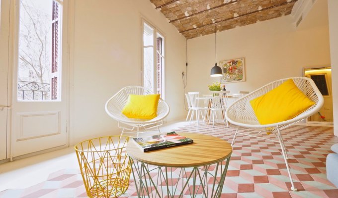 Location appartement barcelone Eixample balcon Wifi 