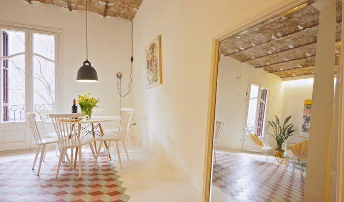 Location appartement barcelone Eixample balcon Wifi 