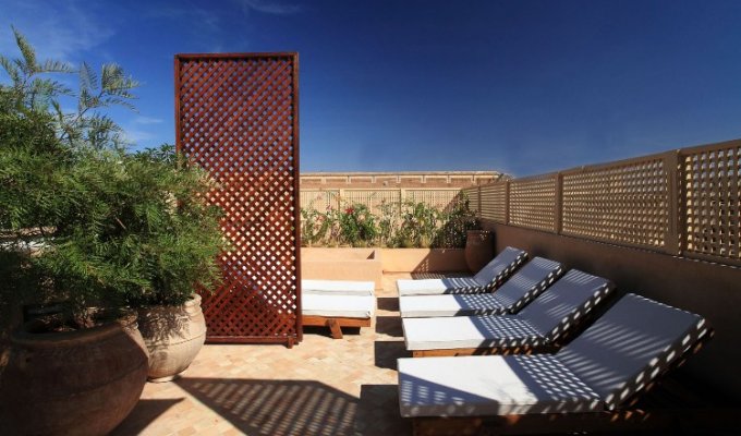 Terrasse riad de charme à Marrakech 
