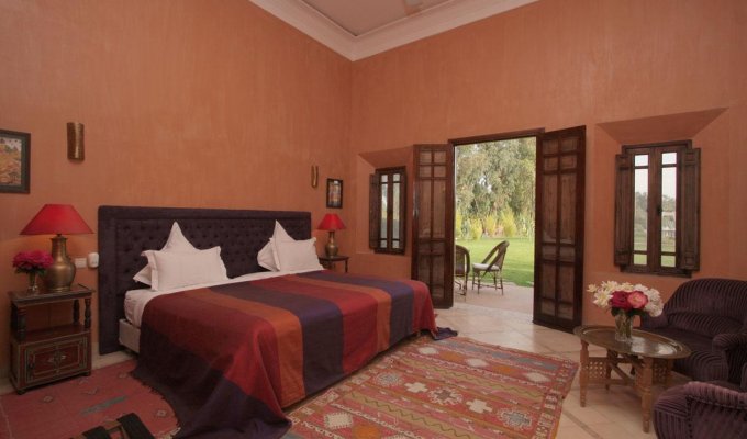 Vue Piscine villa de luxe à Marrakech 