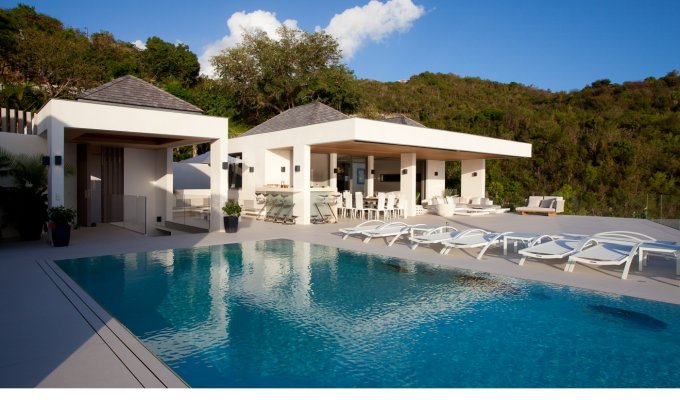 LOCATION SAINT BARTHELEMY - Villa de Luxe Vue Mer sur les collines de Lurin avec piscine privée - St Barth - Caraibes -  Antilles Françaises