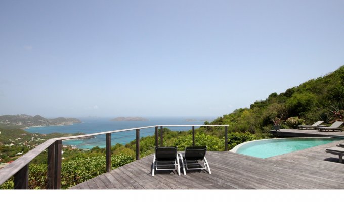 SAINT BARTHELEMY Location Villa à Gustavia Vue mer  -Petite Saline - Caraibes - Antilles Françaises 