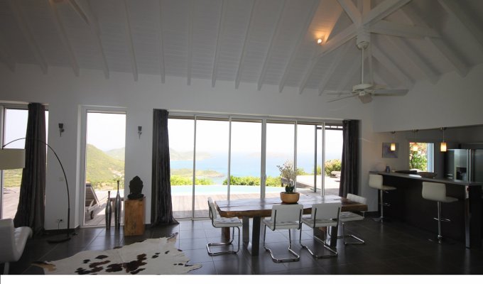 SAINT BARTHELEMY Location Villa à Gustavia Vue mer  -Petite Saline - Caraibes - Antilles Françaises 