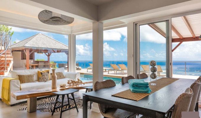 LOCATION SAINT BARTHELEMY - Villa de Luxe Vue Mer avec piscine privée sur les hauteurs de Vitet à st Barth - Caraibes -  Antilles Francaises