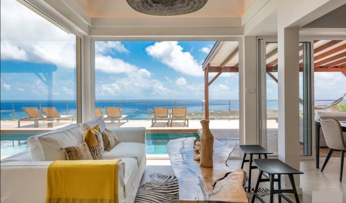 LOCATION SAINT BARTHELEMY - Villa de Luxe Vue Mer avec piscine privée sur les hauteurs de Vitet à st Barth - Caraibes -  Antilles Francaises