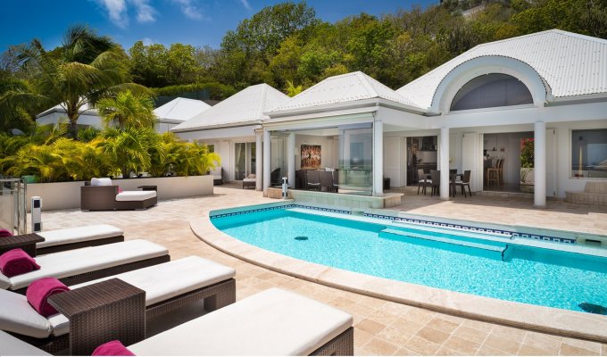 Location Villa de Luxe avec piscine privée surplombant le Lagon de Grand-Cul de Sac - Saint Barthélemy -  Caraibes - Antilles Francaises