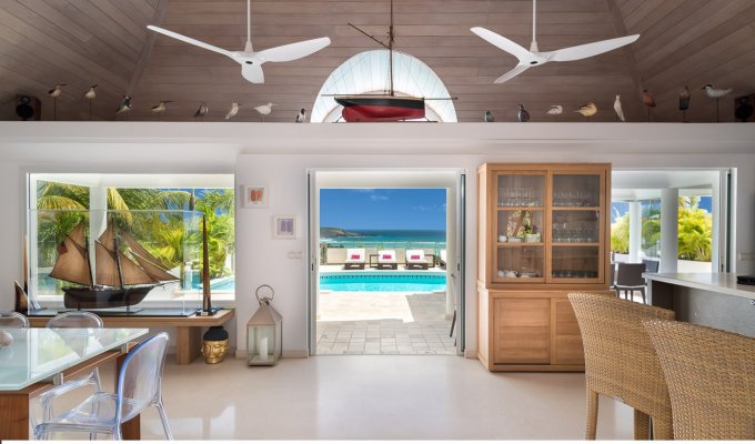 Location Villa de Luxe avec piscine privée surplombant le Lagon de Grand-Cul de Sac - Saint Barthélemy -  Caraibes - Antilles Francaises