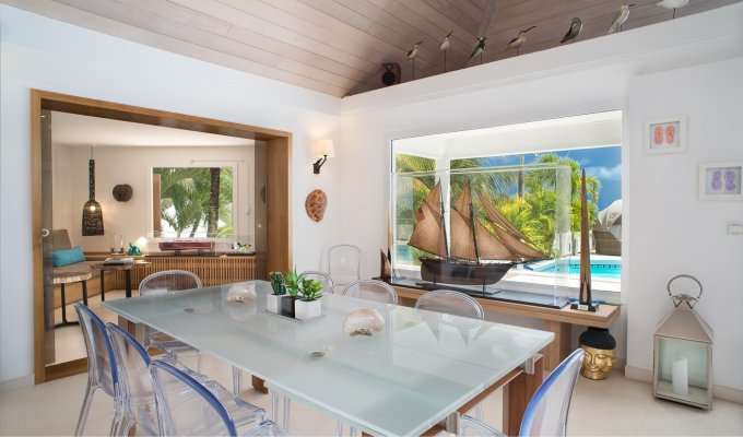 Location Villa de Luxe avec piscine privée surplombant le Lagon de Grand-Cul de Sac - Saint Barthélemy -  Caraibes - Antilles Francaises