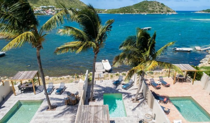 Location Villa Cul de Sac Saint-Martin avec Piscine privée en face de l'île Pinel