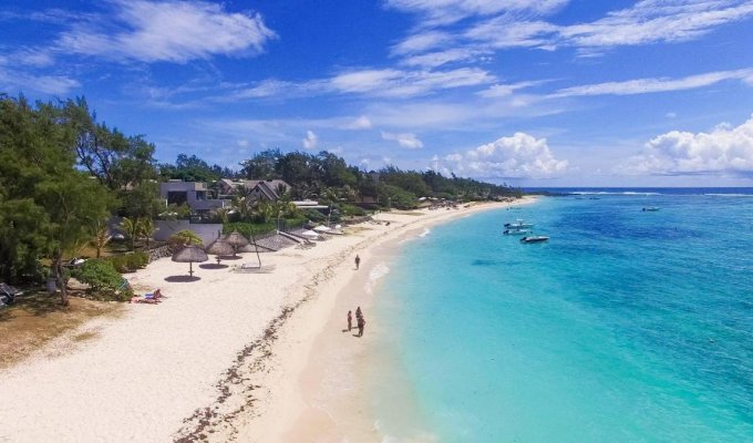 Ile Maurice Location villa sur la plage Trou d'Eau Douce proche de l'Ile aux Cerfs