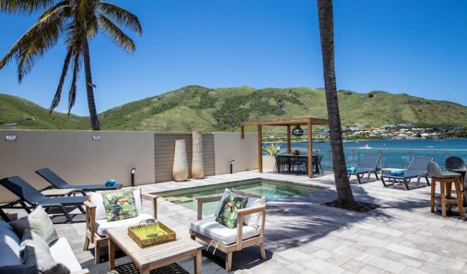 Location Villa Cul de Sac Saint-Martin avec Piscine privée en face de l'île Pinel