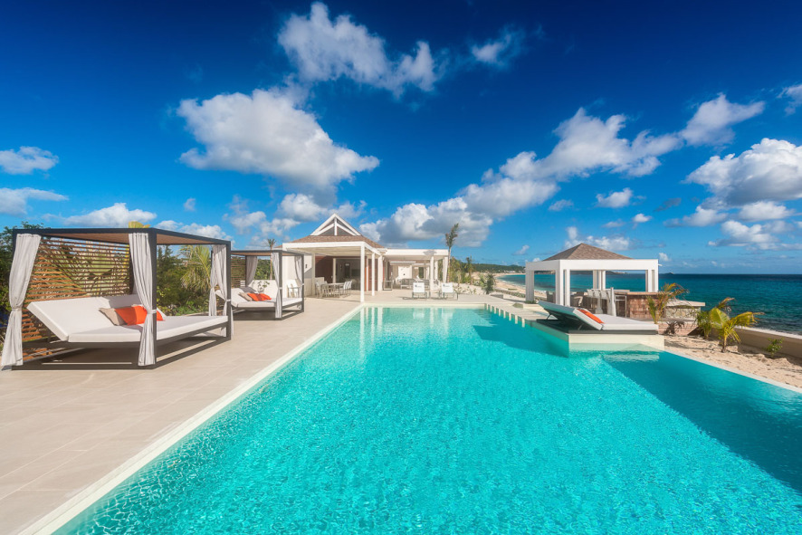 Location Villa De Luxe Sur La Plage Avec Piscine Privée Saint Martin Terres Basses Caraibes Antilles Françaises