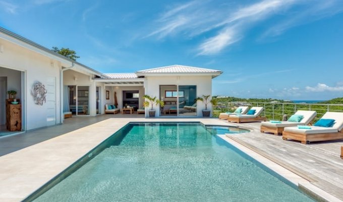 St Martin Location Villa de luxe Terres Basses avec piscine privée