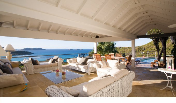 LOCATION SAINT BARTHELEMY - Villa de Luxe avec piscine privée et Vue Mer à St Barth - Baie de St Jean - Caraibes - Antilles Françaises