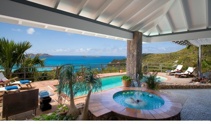 LOCATION SAINT BARTHELEMY - Villa de Luxe avec piscine privée et Vue Mer à St Barth - Baie de St Jean - Caraibes - Antilles Françaises