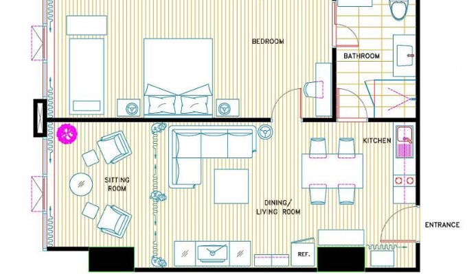 Location de vacances appartement dans residence de luxe 2-3 pers - Centre de Bangkok