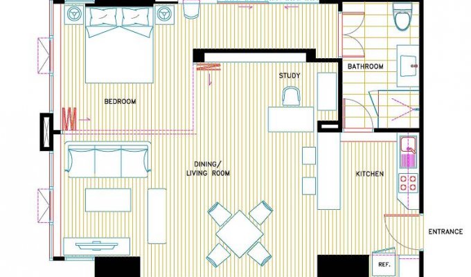 Locations de vacances appartement dans residence de luxe 2-3 pers - Centre de Bangkok