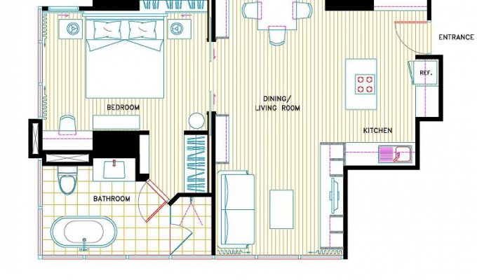 Locations de vacances appartement dans residence de luxe 1-2 pers - Centre de Bangkok