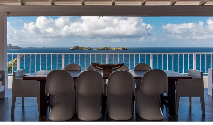 Location Villa de Luxe à St Barth avec piscine privée et Vue Mer sur les hauteurs de Pointe Milou - Caraibes - Antilles Françaises