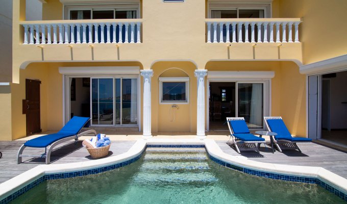 St Maarten Location Villa Beacon Hill Front de mer avec Piscine