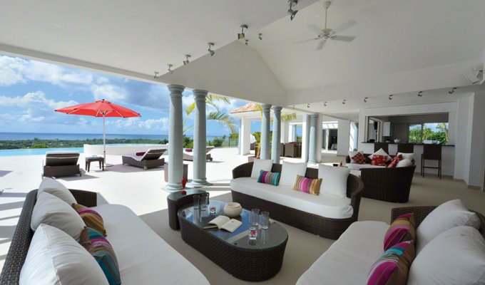 Location villa de luxe vue mer- St Martin - Terres Basses - Antilles Françaises - Caraibes