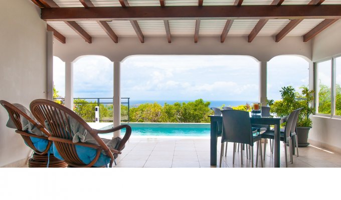 Location Villa St Barth avec piscine privée sur les hauteurs de Vitet Caraibes Antilles Francaises