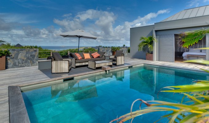 Location Villa de Luxe à St Barth avec piscine privée surplombant le lagon de Petit Cul de sac - Domaine privé du Levant - Caraibes - Antilles Françaises