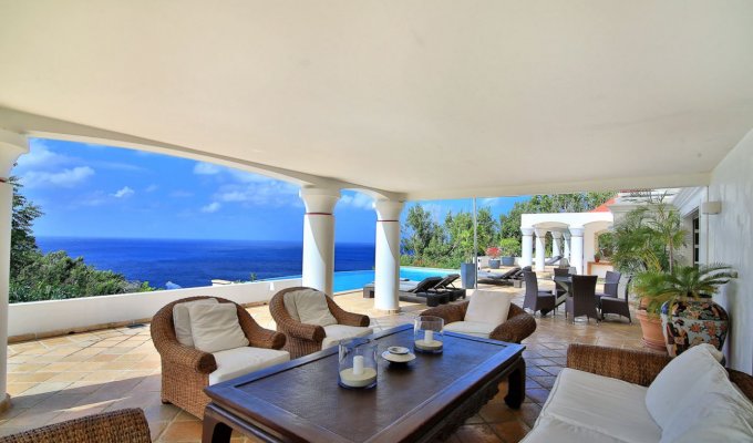LOCATION SAINT BARTHELEMY - Villa de Charme Vue Mer avec piscine privée sur les hauteurs de Lurin à st Barth - Caraibes -  Antilles Francaises