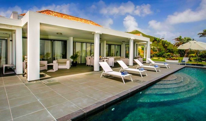 Saint Martin Location Villa de luxe avec vue sur la plage de Baie Orientale - Caraibes - Antilles Françaises