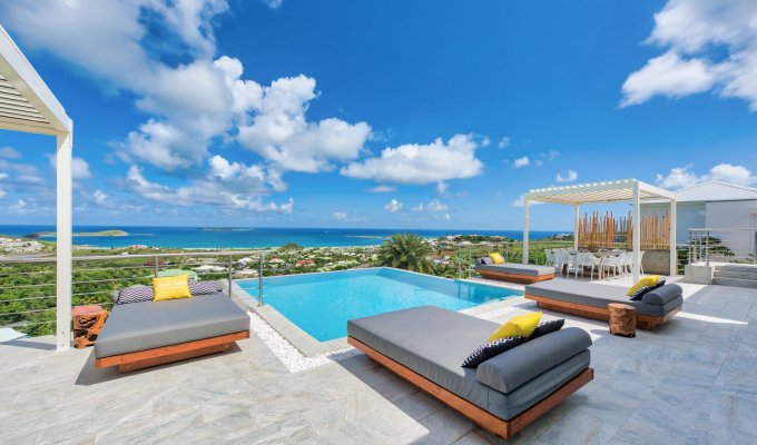 Location Villa de Luxe St Martin Baie Orientale avec piscine privée