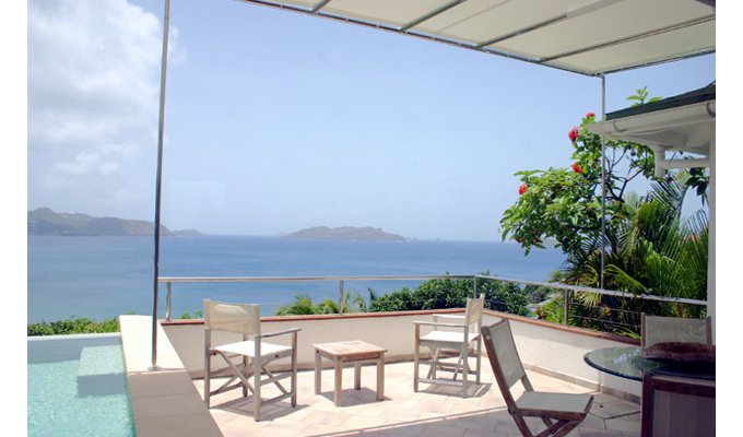 Location Villa de Luxe à St Barth avec piscine privée et Vue Mer sur les hauteurs de Pointe Milou - Caraibes - Antilles Françaises