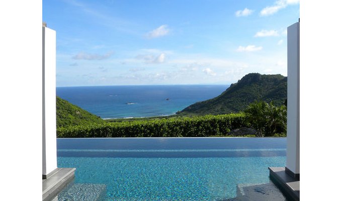 Location Villa de Luxe à St Barth avec piscine privée et Vue Mer sur les hauteurs de Vitet- Caraibes - Antilles Françaises