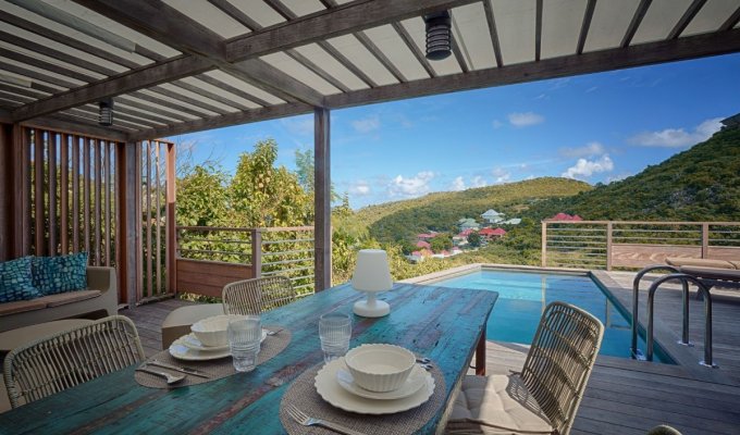 Location Villa St Barthelemy Flamands Piscine privée