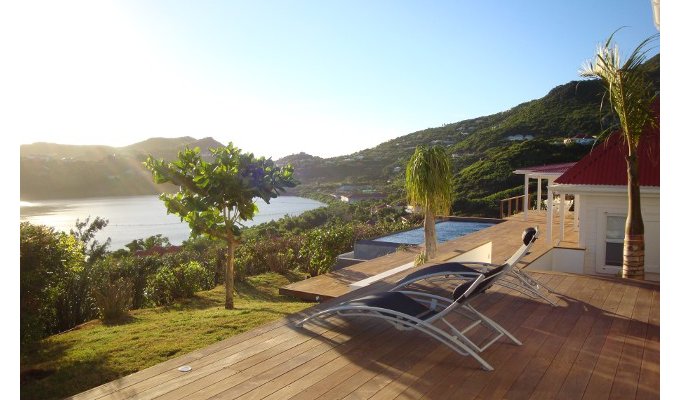 Location Villa de Luxe à St Barth avec piscine privée et Vue Mer sur les hauteurs de Grand Cul de Sac - Caraibes - Antilles Françaises