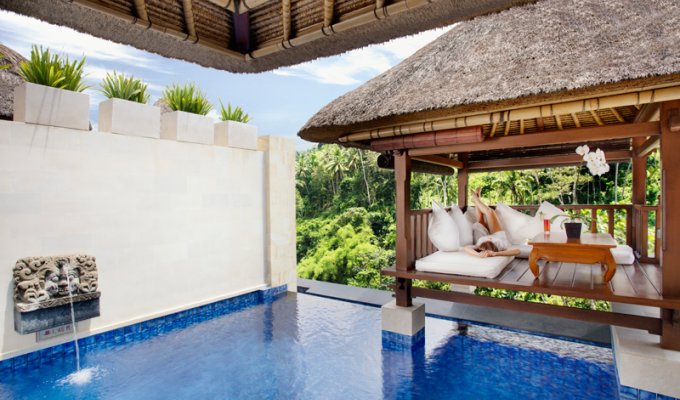 Indonesie Bali Ubud Location Villa Terrasse avec piscine privée dans un complexe luxe