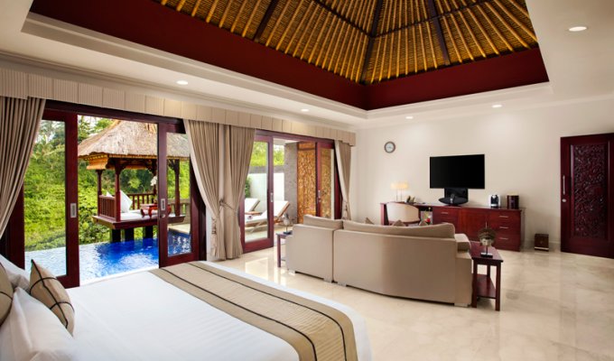 Indonesie Bali Ubud Location Villa Terrasse et piscine privée dans un complexe luxe 