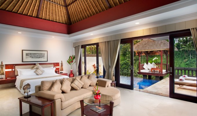 Indonesie Bali Ubud Location Villa Terrasse et piscine privée dans un complexe luxe 