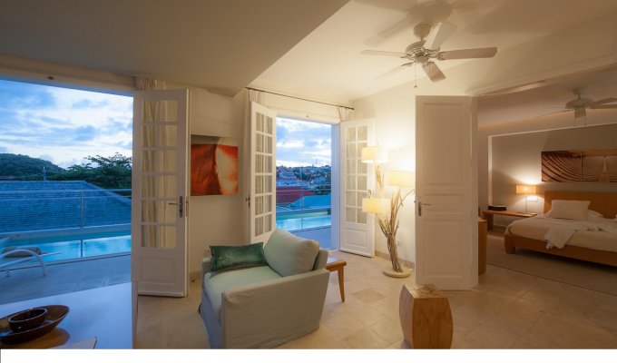 Location Villa à St Barth avec piscine privée et vue sur le port de Gustavia - Caraibes - Antilles Françaises