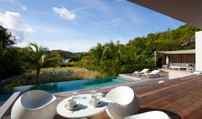 Location Villa de Luxe à St Barth avec piscine privée - Petit cul de sac - Caraibes - Antilles Françaises