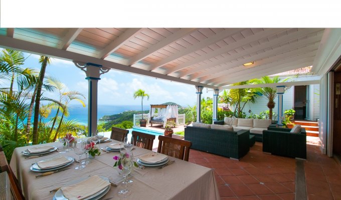 Location Villa de Luxe à St Barth avec piscine privée et vue mer - Lurin - Caraibes - Antilles Françaises