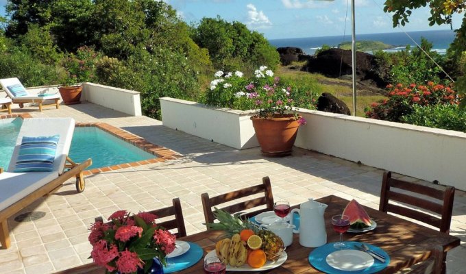 Location Villa St Barthelemy Marigot Vue mer Piscine privée