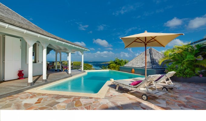 Location Villa de Luxe à St Barth avec piscine privée surplombant le lagon de Petit Cul de sac - Domaine privé du Levant - Caraibes - Antilles Françaises