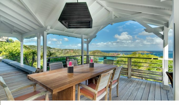 Location Villa de Luxe à St Barth avec piscine privée surplombant le lagon de Petit Cul de sac - Domaine privé du Levant - Caraibes - Antilles Françaises