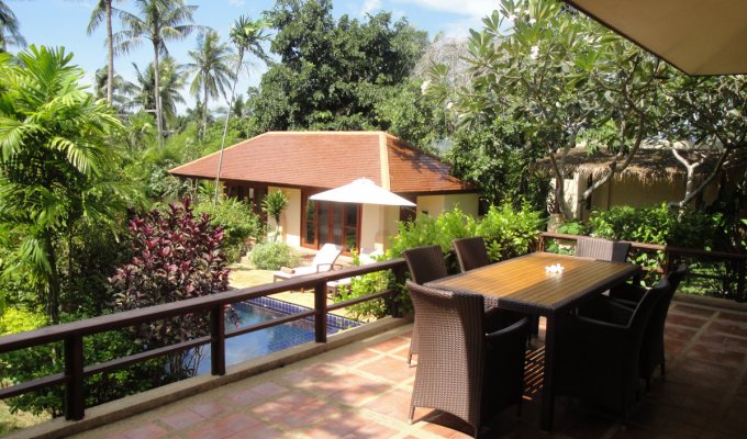 Location de Vacances Thailande, Villa avec piscine, à quelques minutes de la  plage de Choeng Moen.