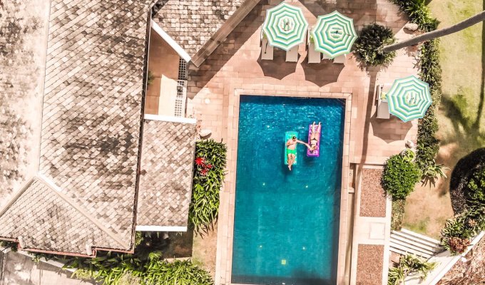 Villa de luxe, location de vacances sécurisée pour les enfants avec piscine privée, jacuzzi et personnel sur les hauteurs de Bophut à Koh Samui