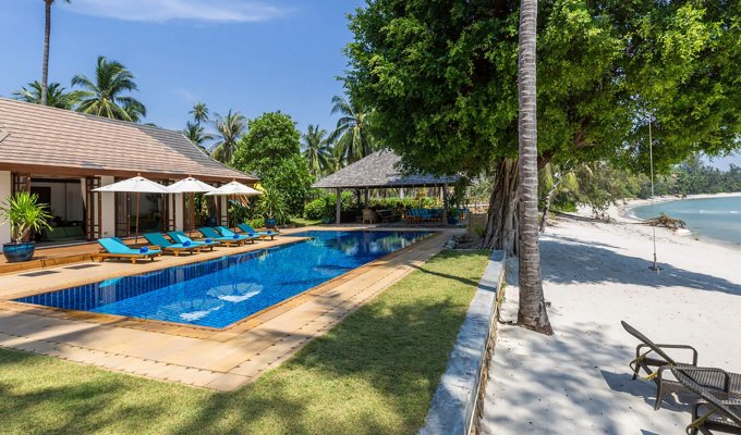 Thailande Location Villa de luxe sur la plage de Lipa Noi à Kho Samui avec piscine privée et Personnel